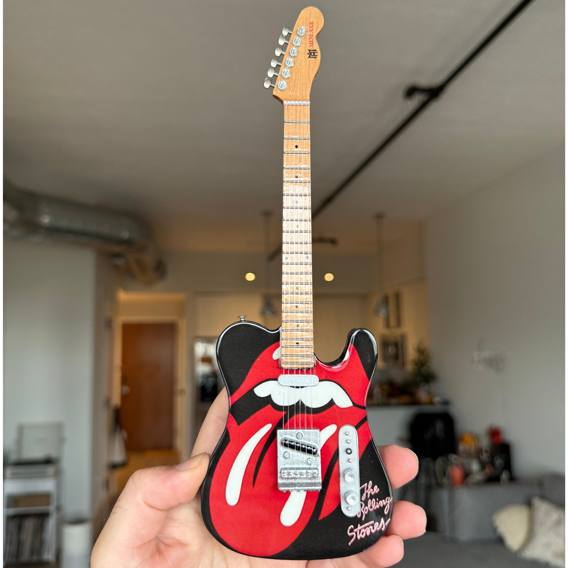 The Rolling Stones "Tongue and Lips" Mini Axe