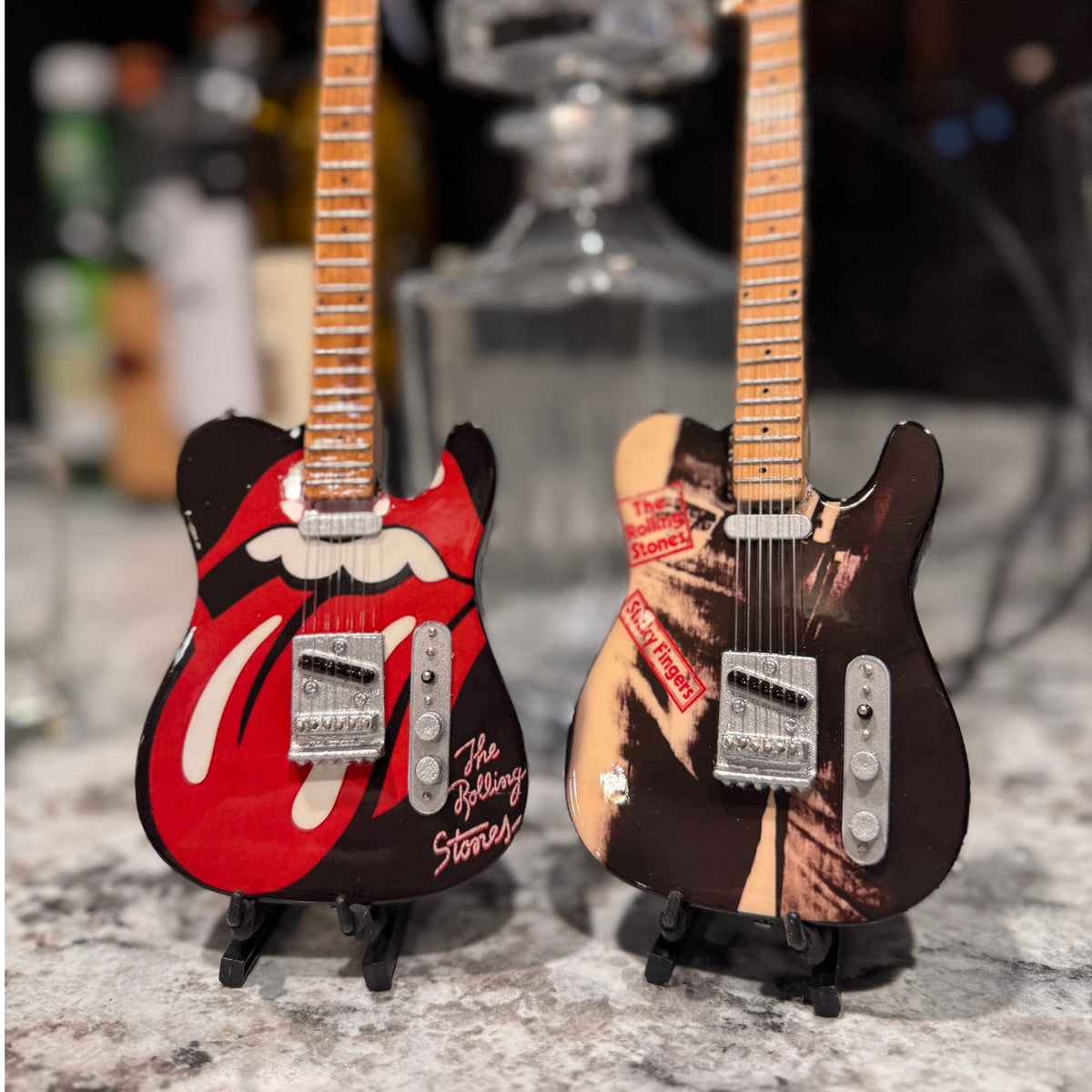 The Rolling Stones "Sticky Fingers" Collectible Miniature Guitar