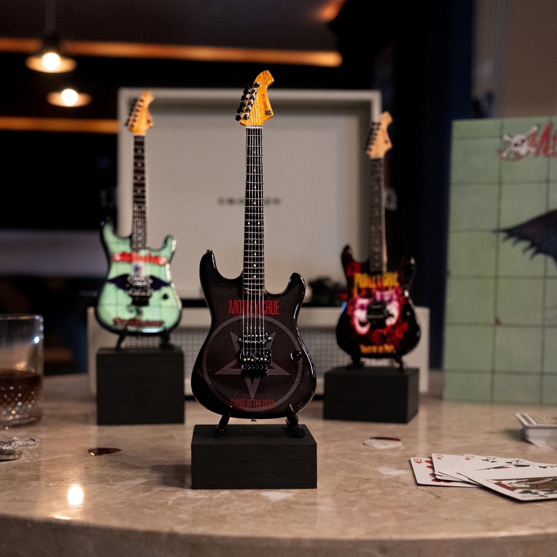 Mötley Crüe "Shout at the Devil" Miniature Guitar