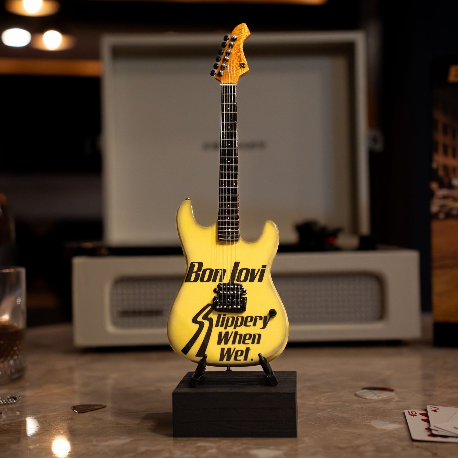 Bon Jovi Slippery When Wet Miniature Guitar