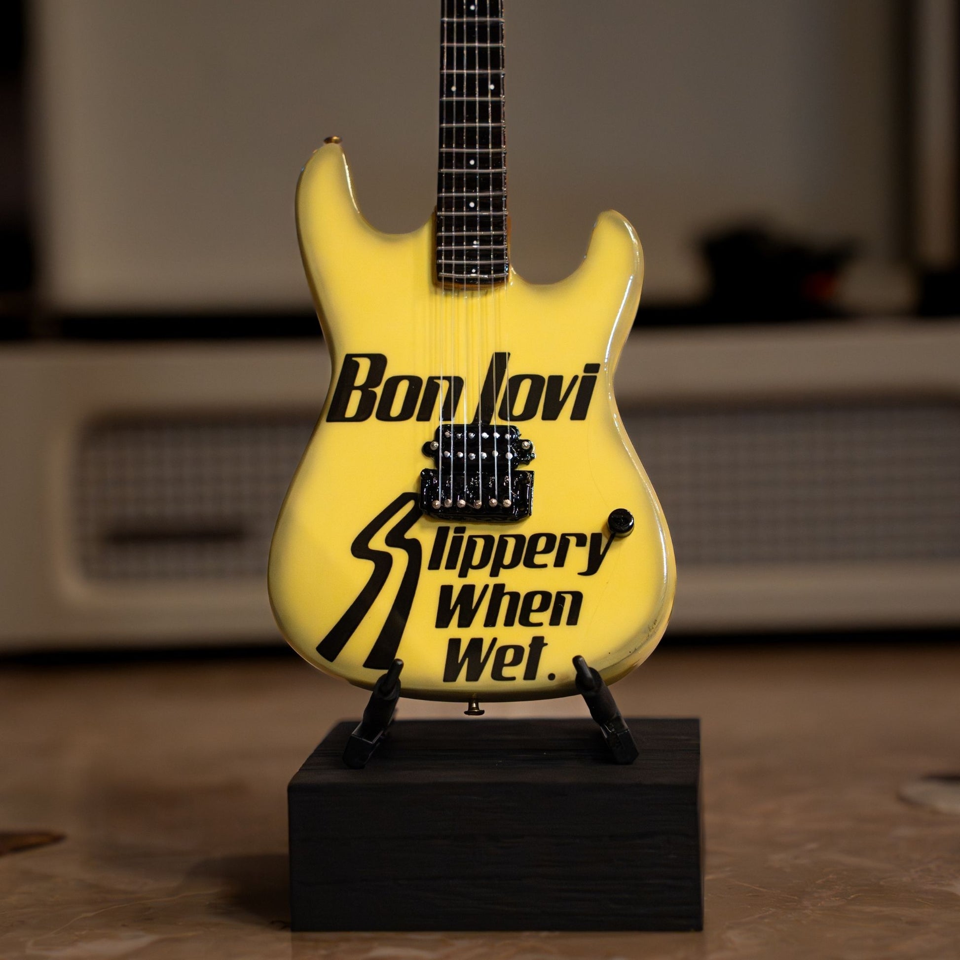 Bon Jovi Slippery When Wet Miniature Guitar