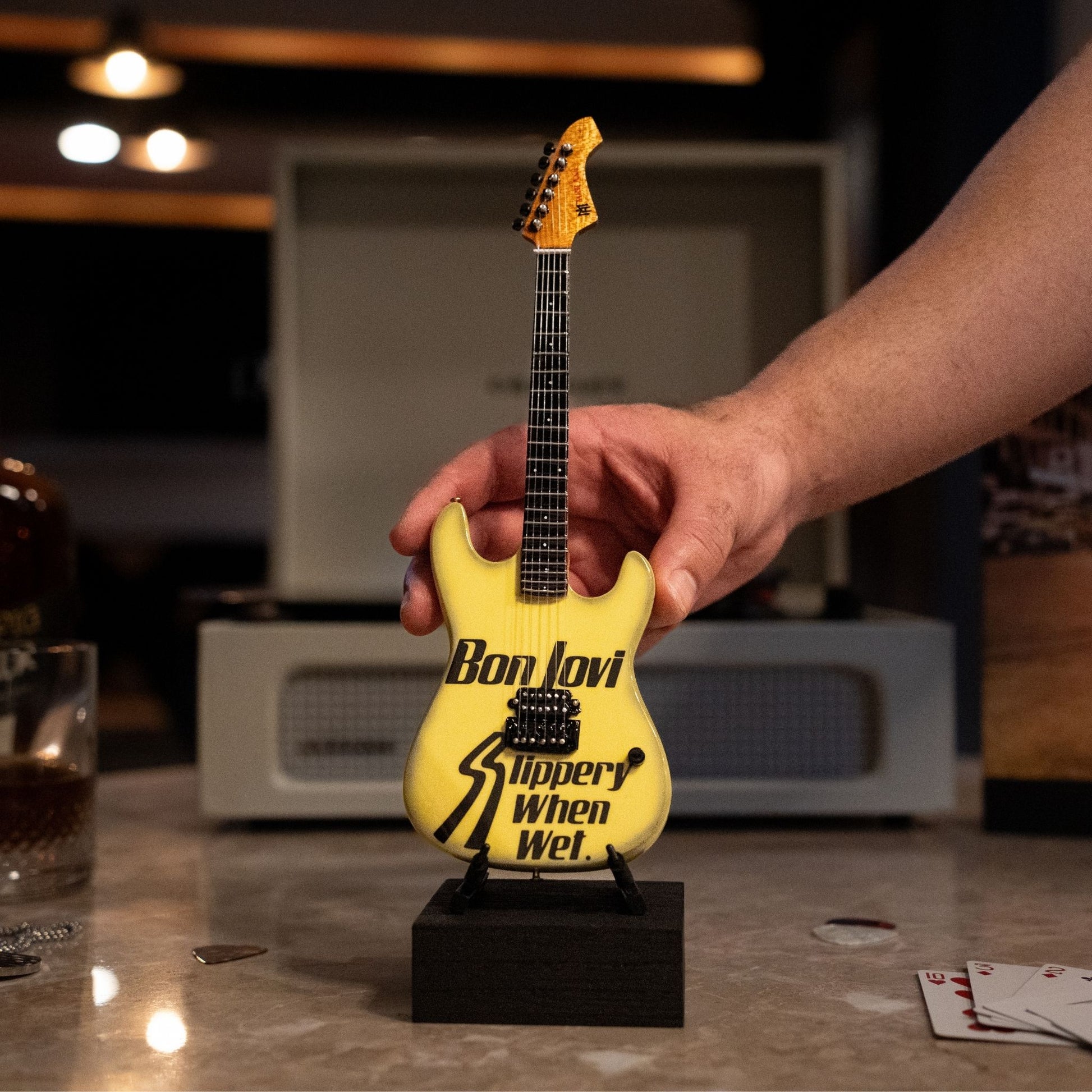 Bon Jovi Slippery When Wet Miniature Guitar