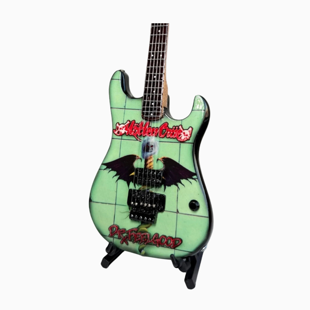 The Complete Mötley Crüe Album Cover Mini Axe Set – All 4 Official Mini Guitar Designs