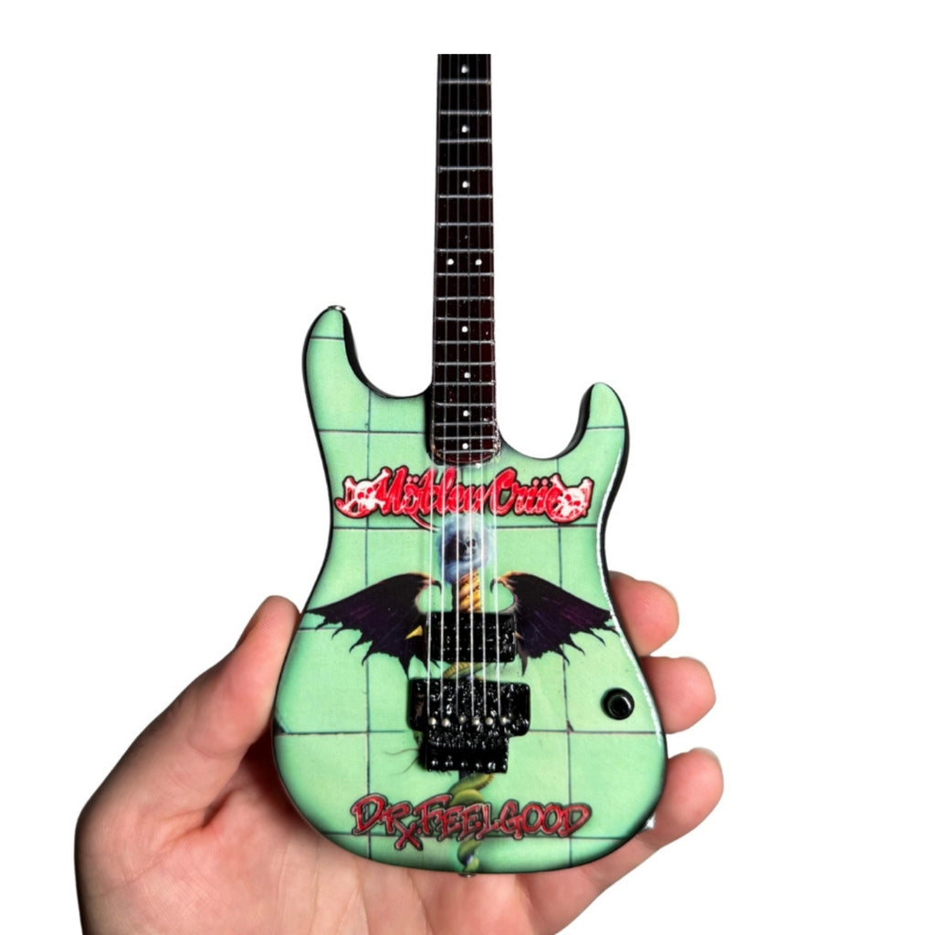 The Complete Mötley Crüe Album Cover Mini Axe Set – All 4 Official Mini Guitar Designs