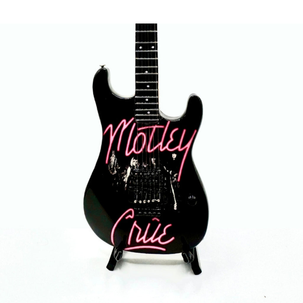 The Complete Mötley Crüe Album Cover Mini Axe Set – All 4 Official Mini Guitar Designs