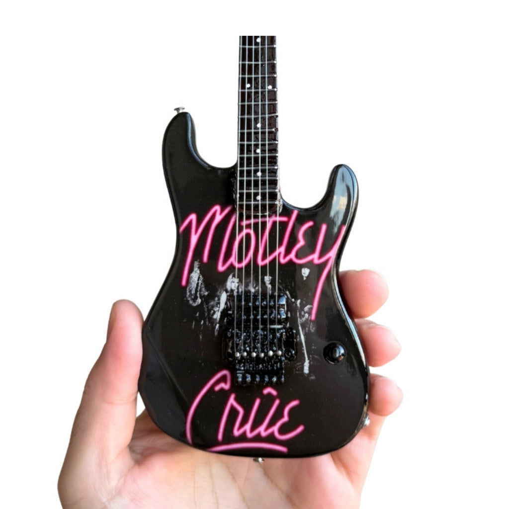 The Complete Mötley Crüe Album Cover Mini Axe Set – All 4 Official Mini Guitar Designs