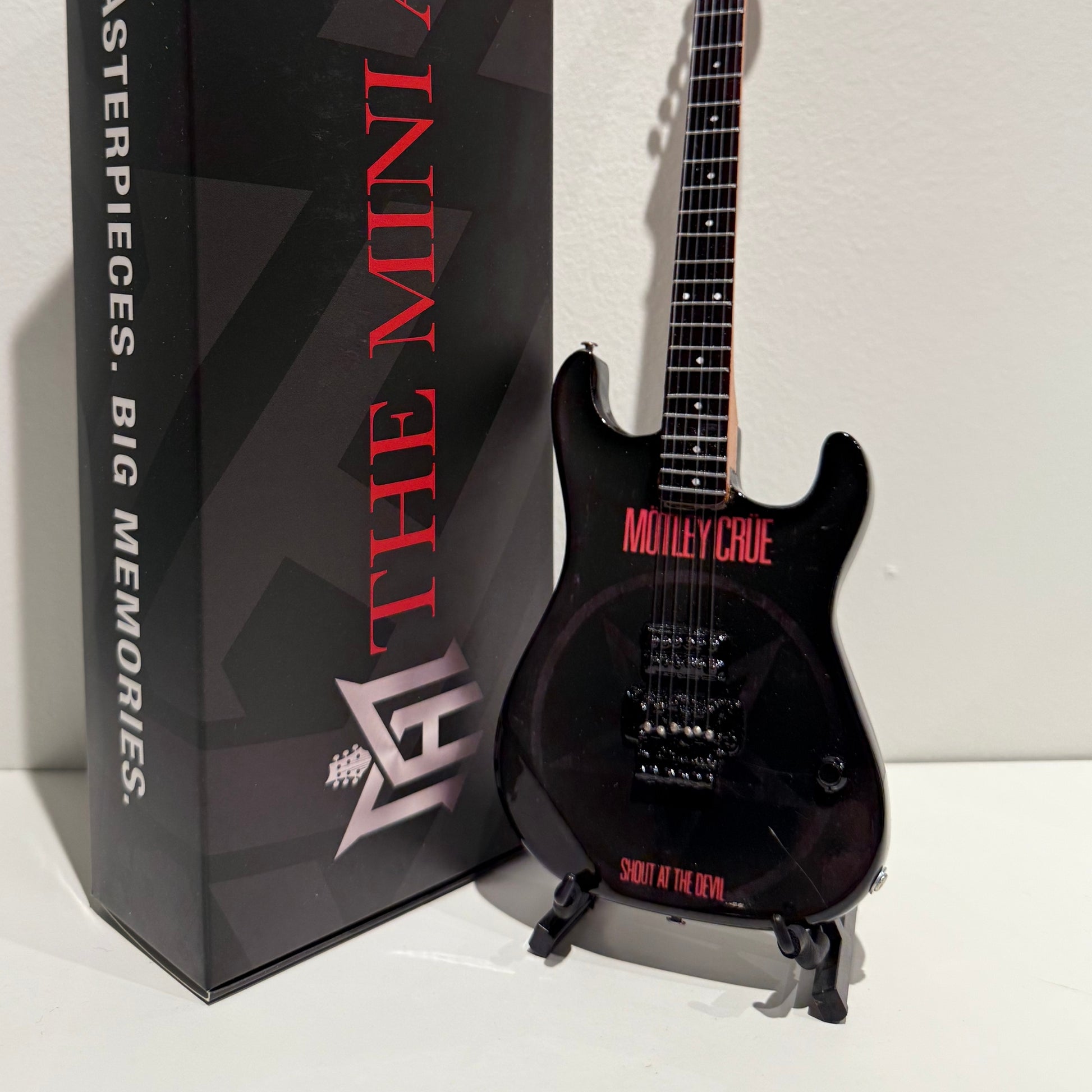 The Complete Mötley Crüe Album Cover Mini Axe Set – All 4 Official Mini Guitar Designs