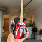 The Rolling Stones "Tongue and Lips" Collectible Miniature Guitar