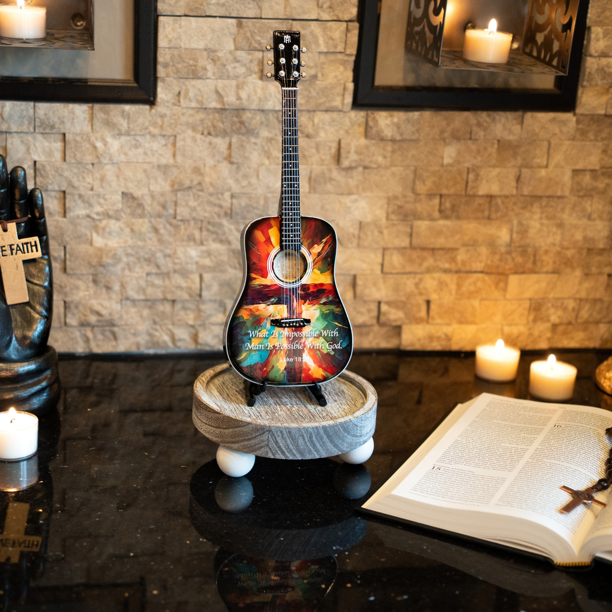 Luke 18:27 Miniature Guitar