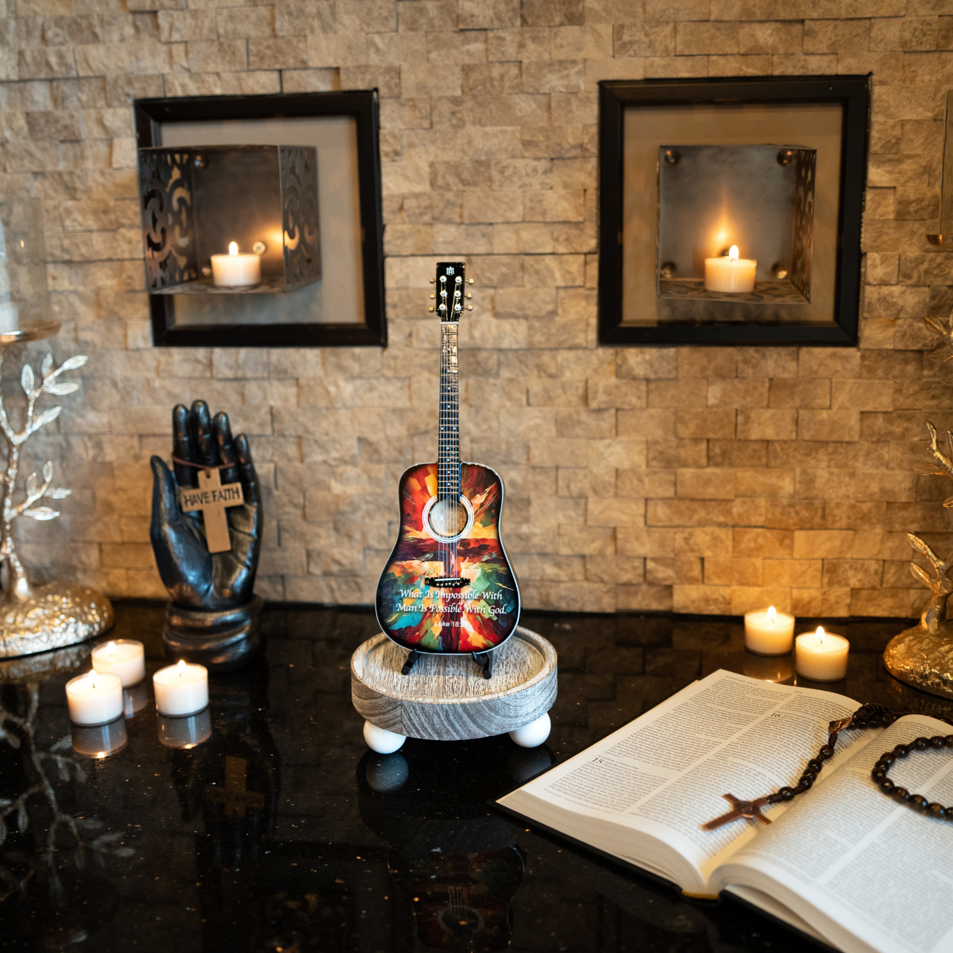 Luke 18:27 Miniature Guitar