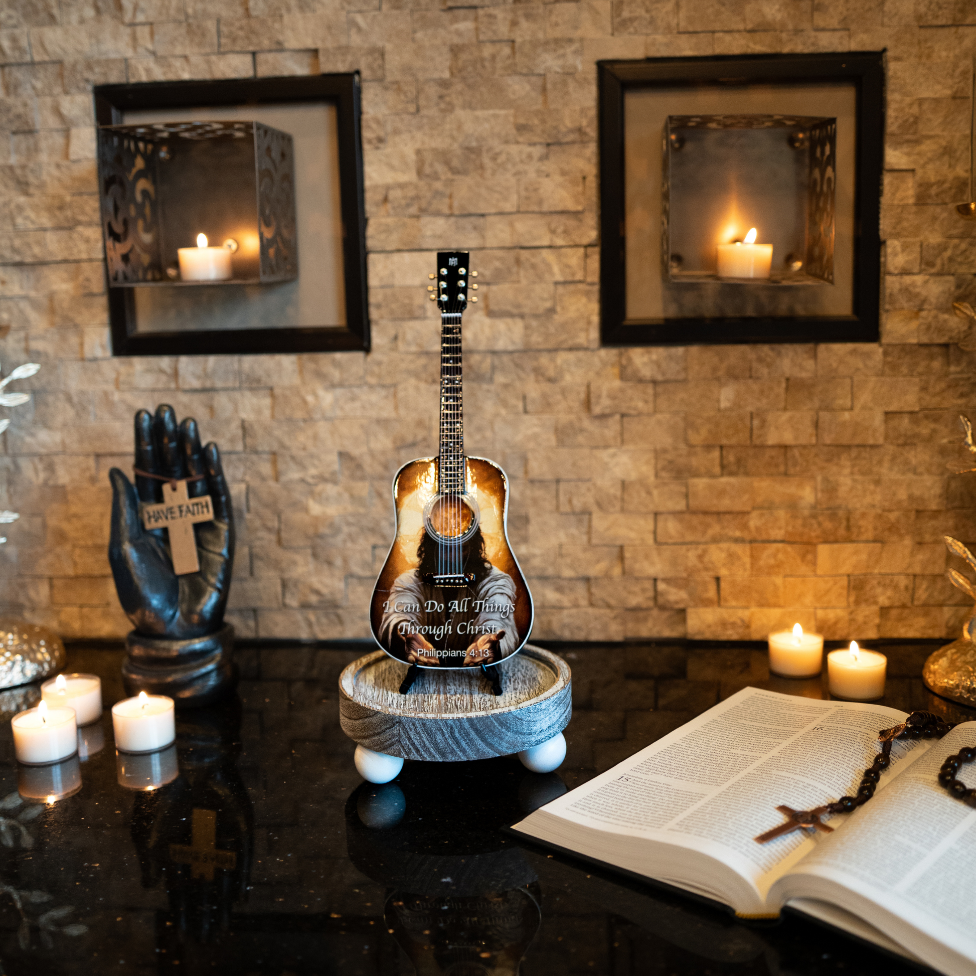 Philippians 4:13 Miniature Guitar