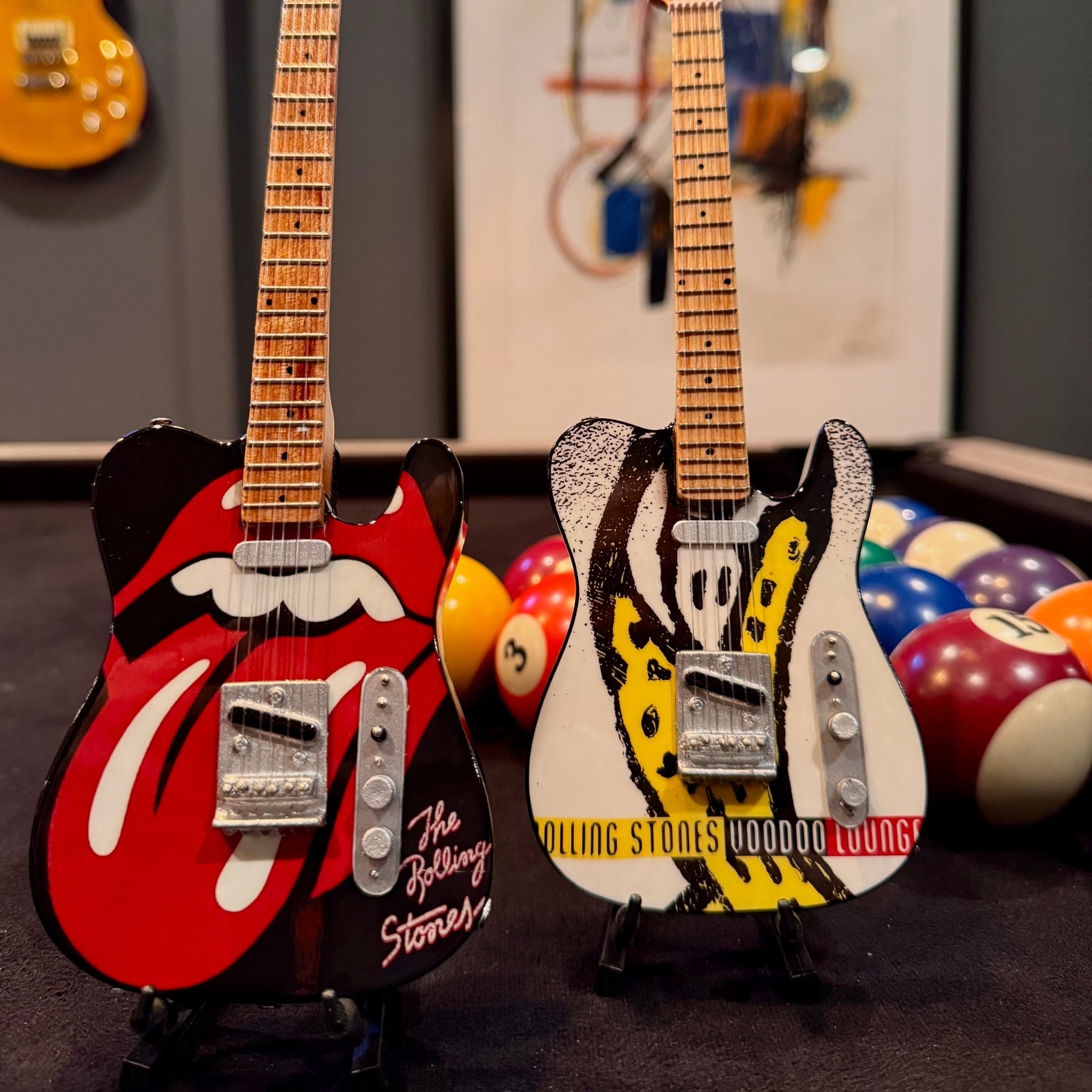 The Rolling Stones "Tongue and Lips" Mini Axe