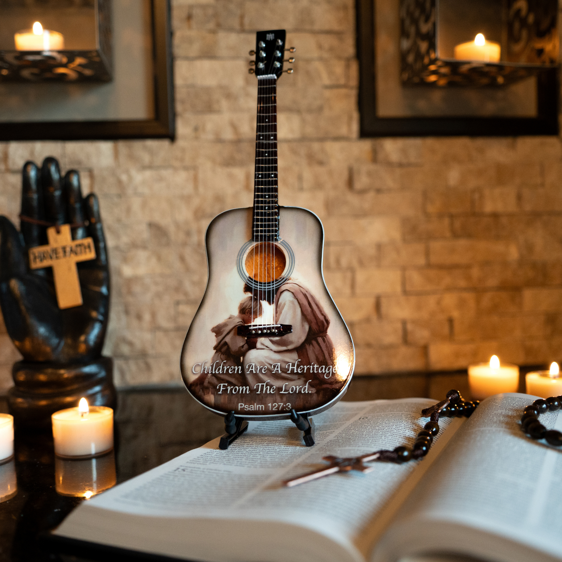 Psalm 127:3 Miniature Guitar