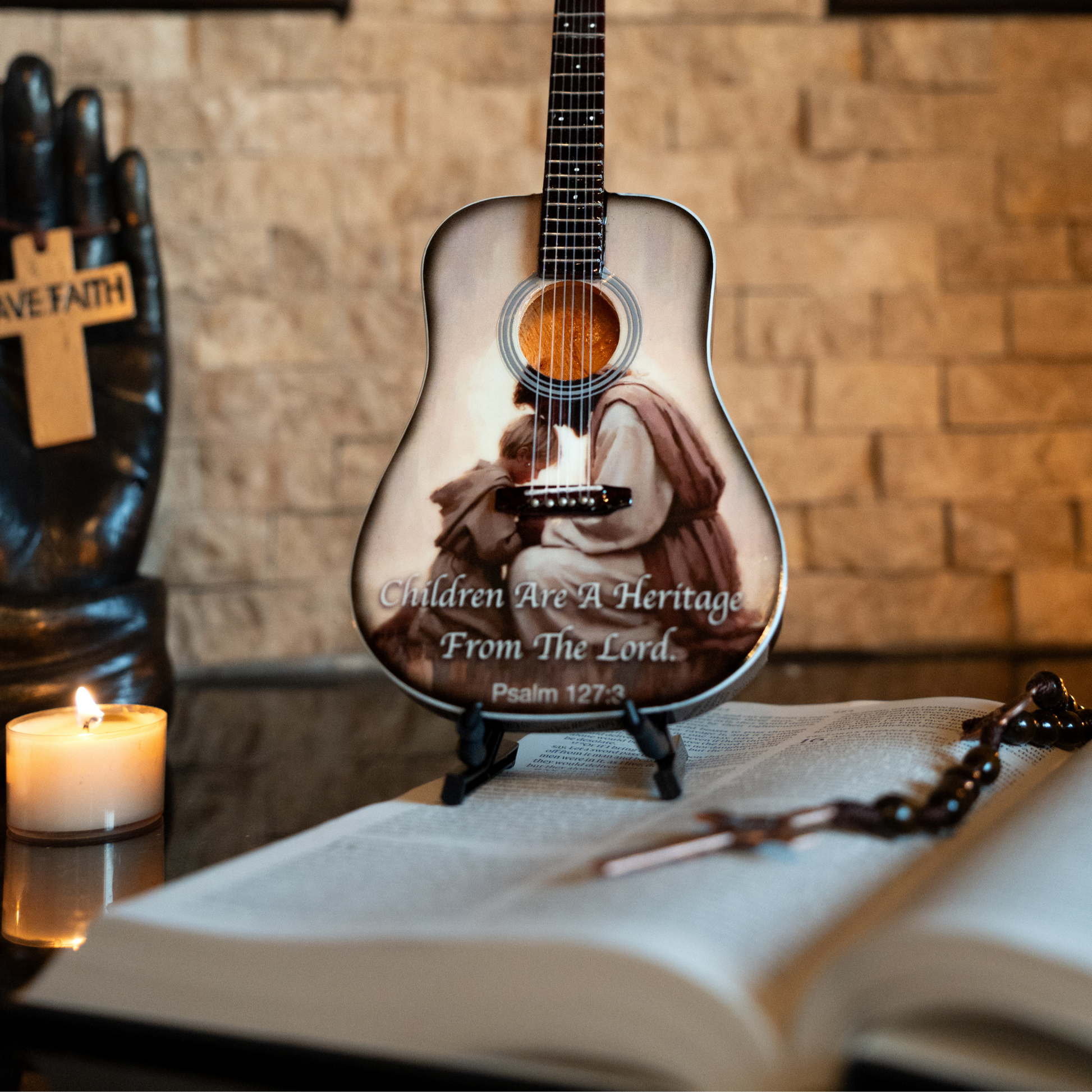Psalm 127:3 Miniature Guitar