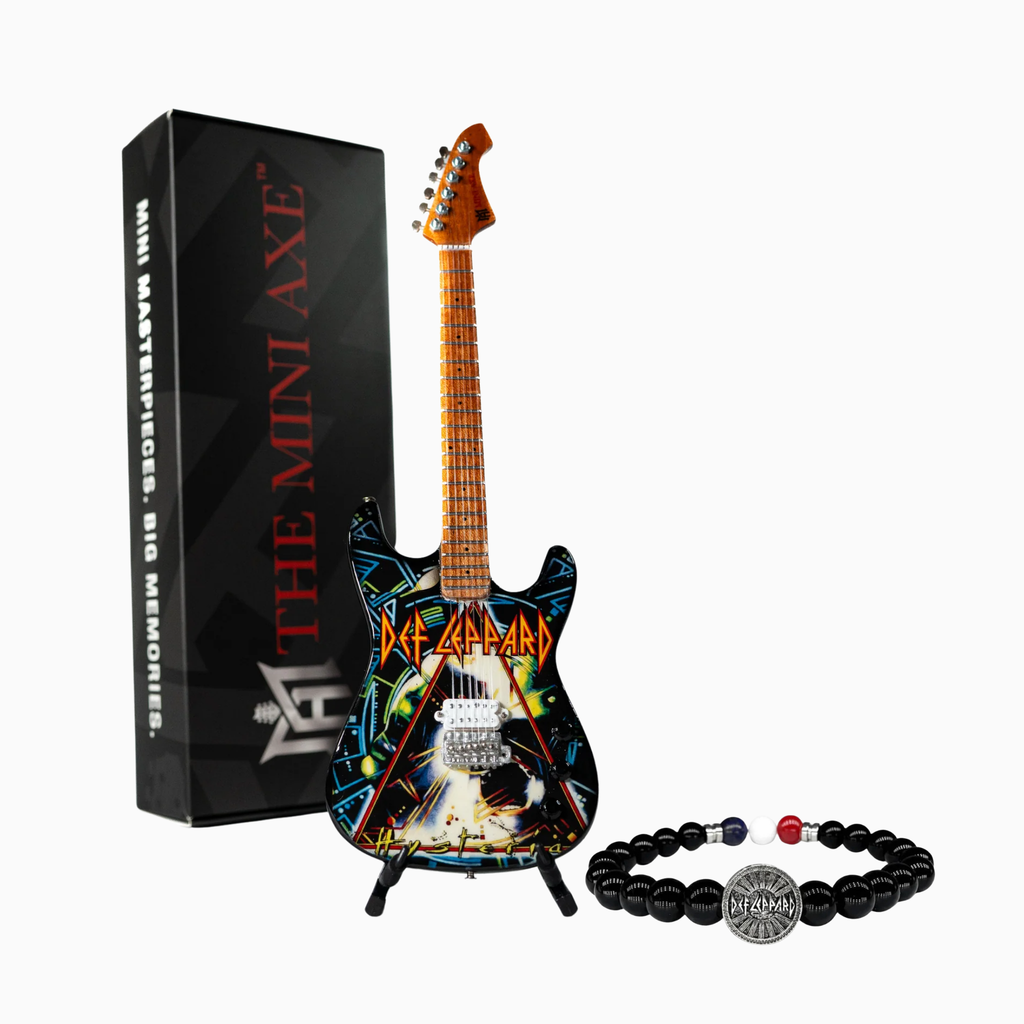 Def Leppard "Hysteria" Miniature Guitar and Bracelet