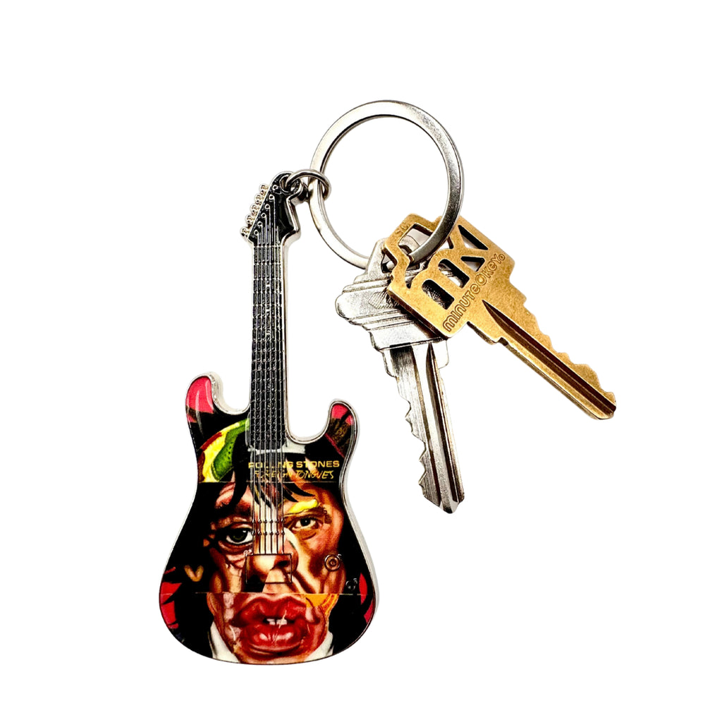 The Rolling Stones Foreign Tongues Mini Axe Keychain