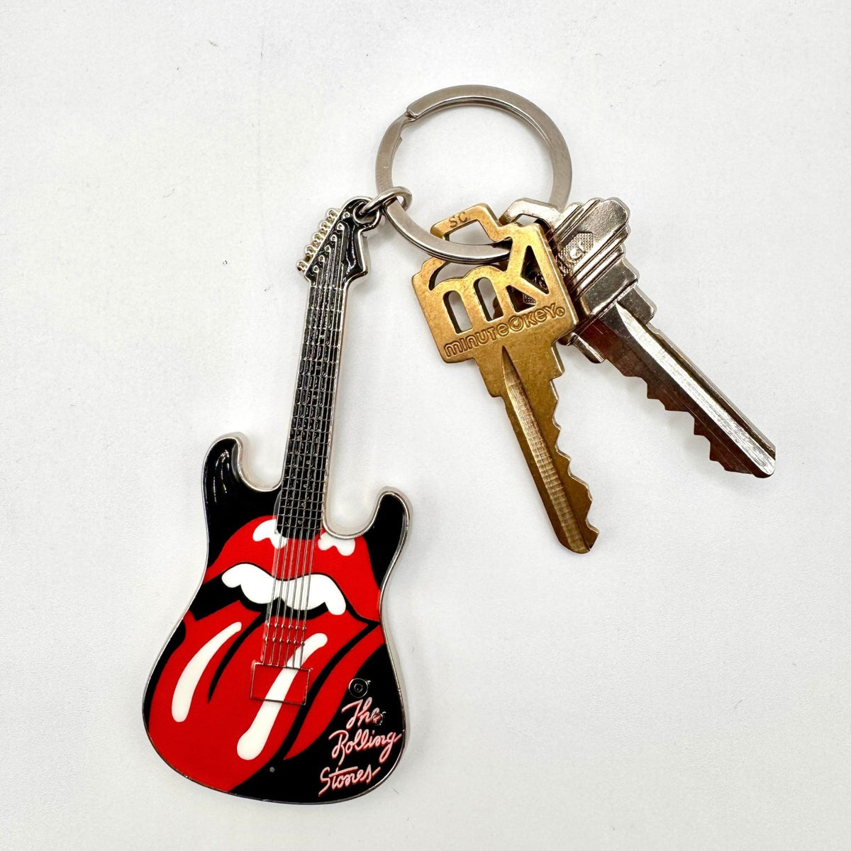 The Rolling Stones Tongue and Lips Mini Axe Keychain