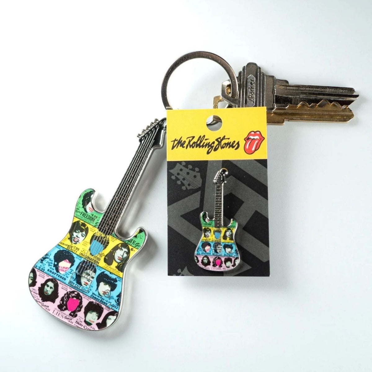 The Rolling Stones Some Girls Keychain & Pin Bundle