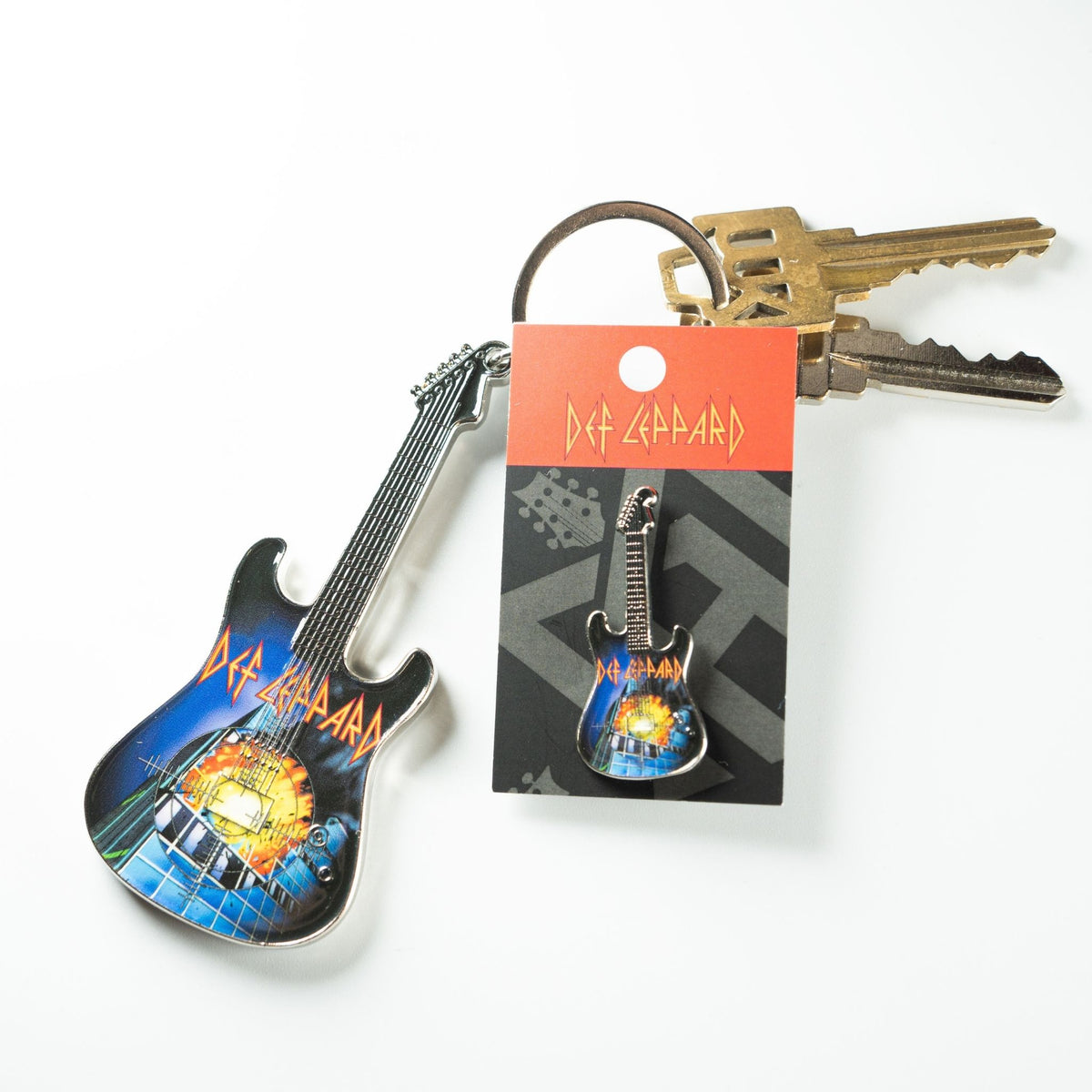 Def Leppard Pyromania Keychain & Pin Bundle