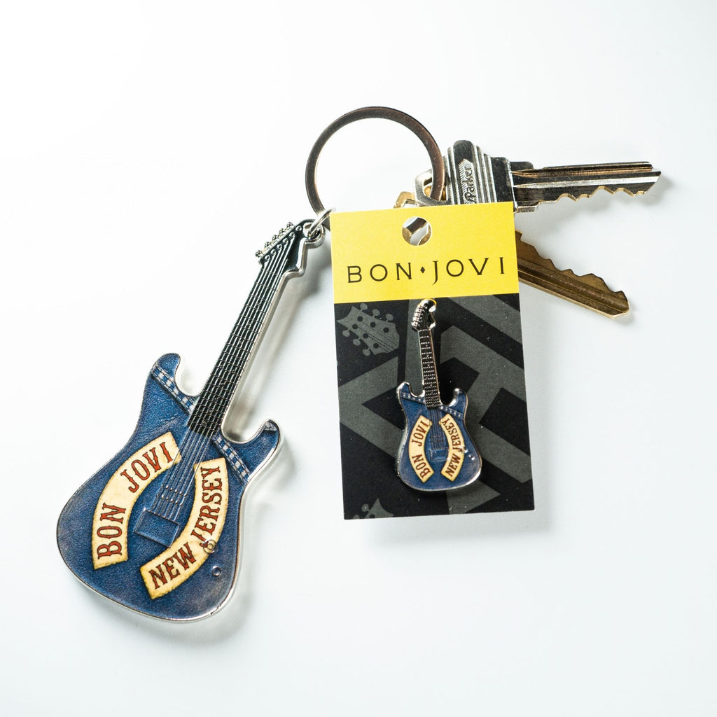 Bon Jovi Denim Keychain & Pin Bundle