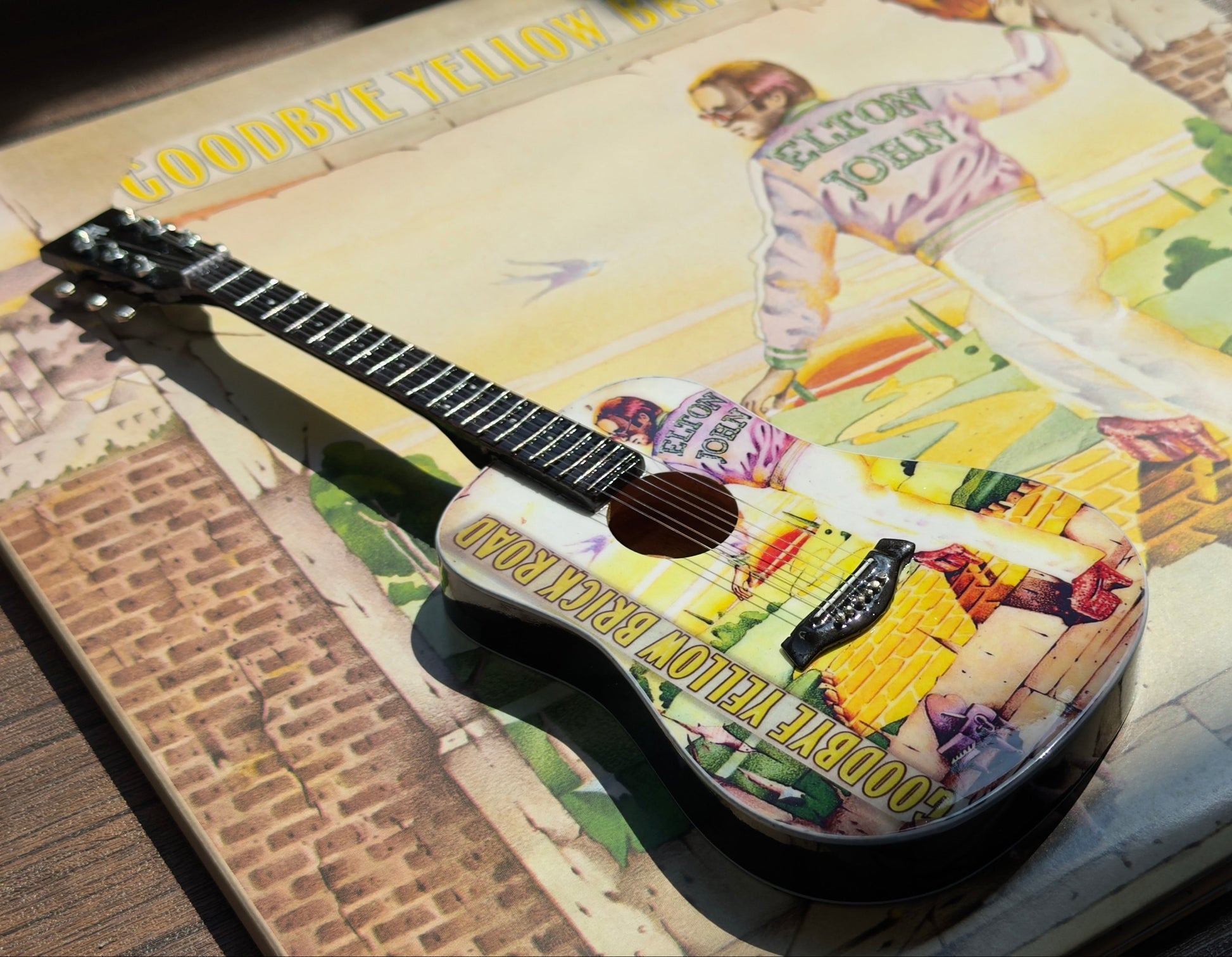 Goodbye Yellow Brick Road Miniature Guitar