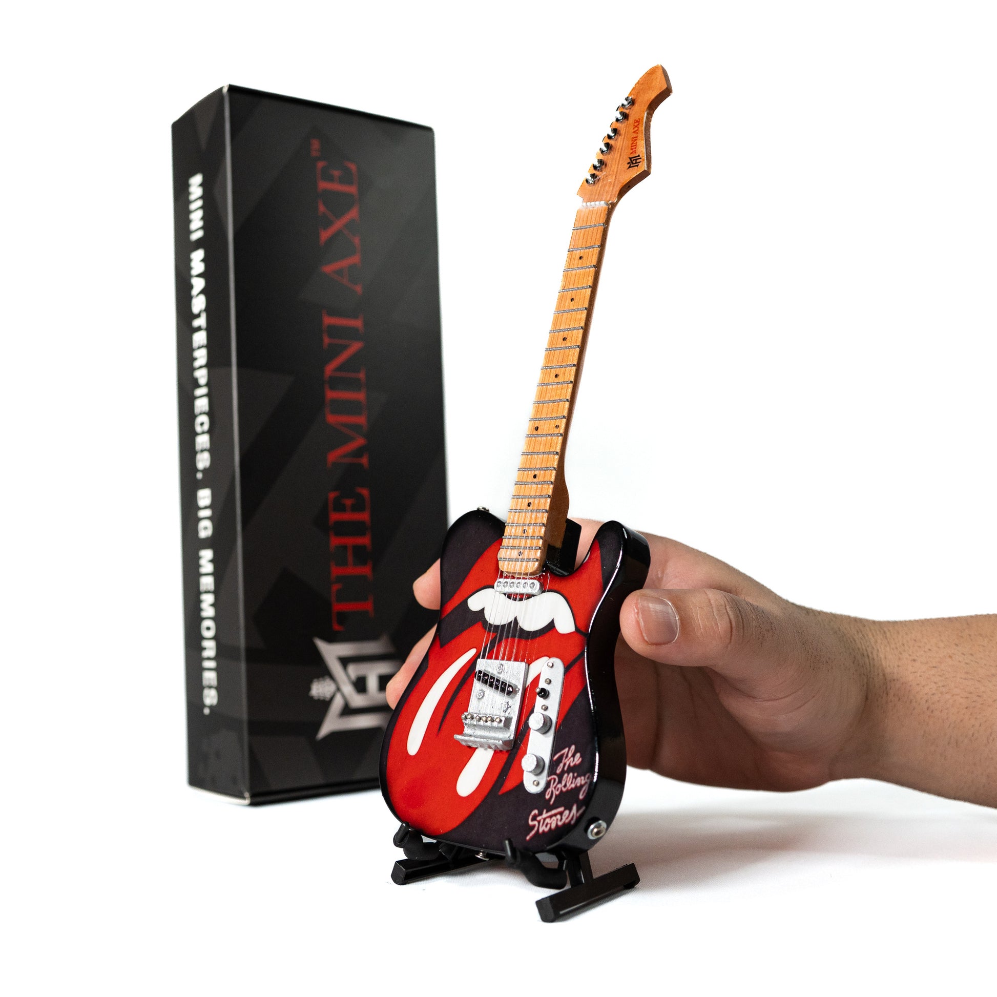The Rolling Stones "Tongue and Lips" Miniature Guitar