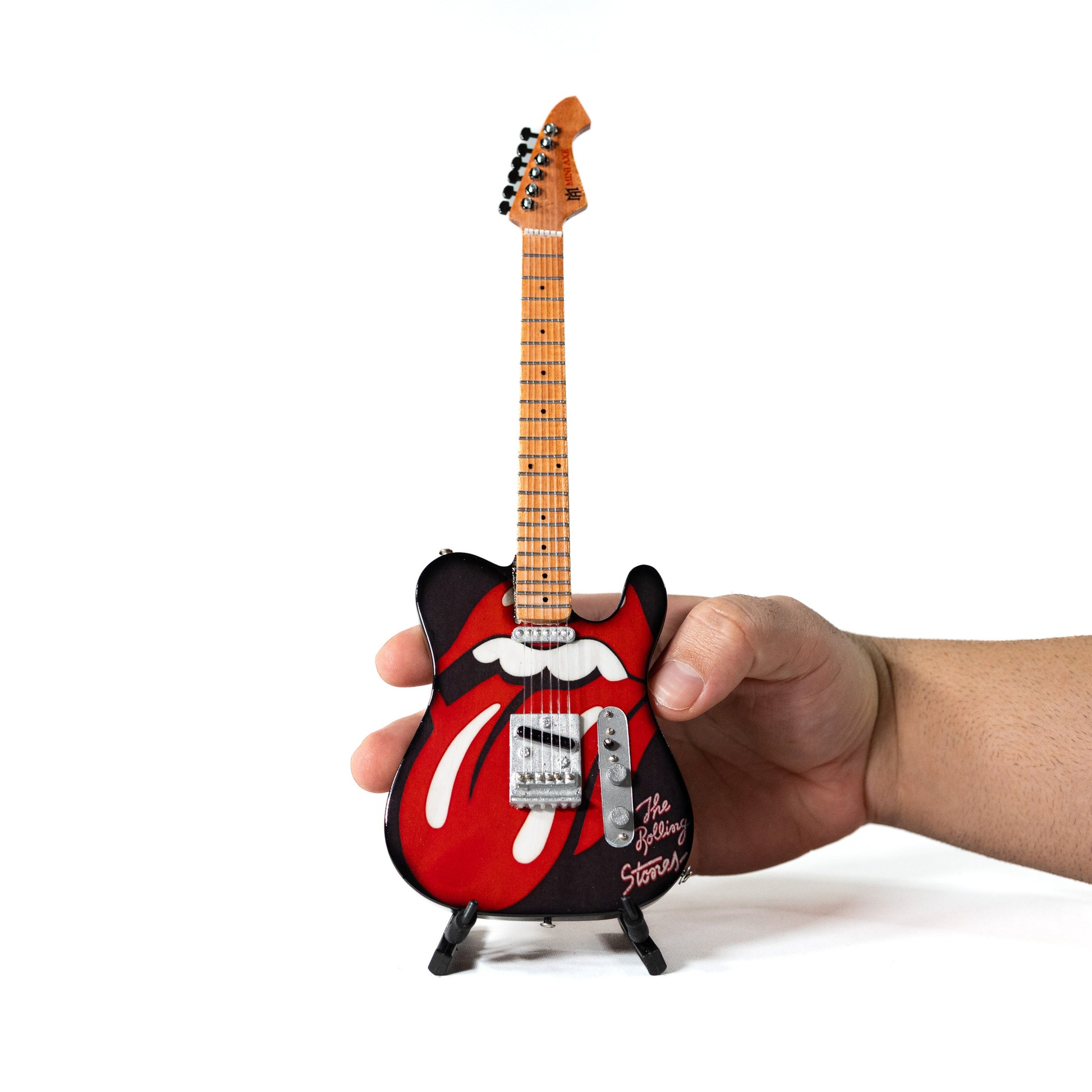 The Rolling Stones "Tongue and Lips" Miniature Guitar
