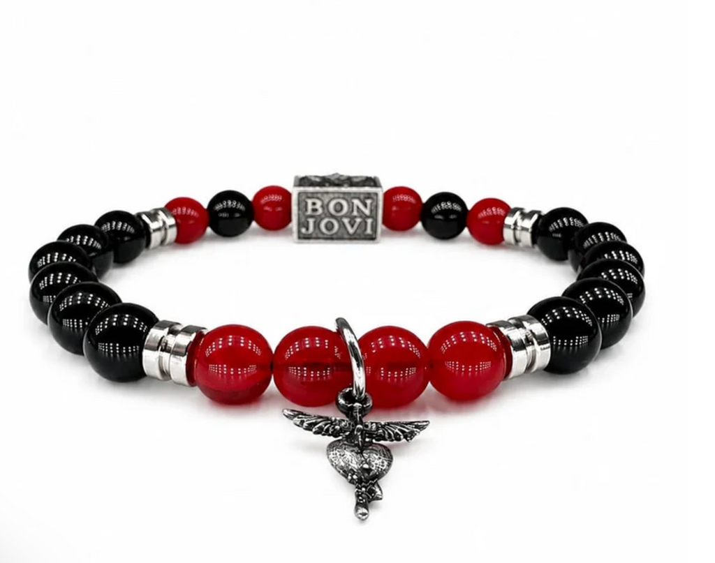 Bon Jovi Forever Tour Miniature Guitar and Bracelet