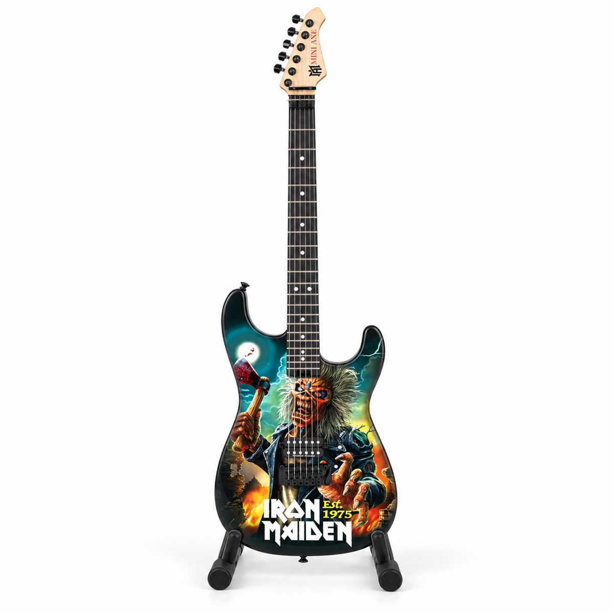 Iron Maiden 50th Anniversary Mini Axe — full studio product view