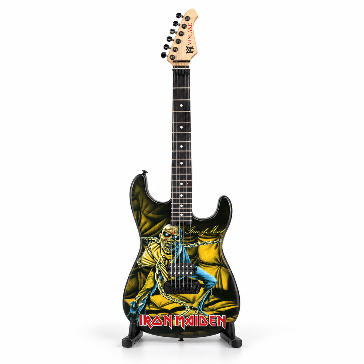 Iron Maiden Piece of Mind Mini Axe — full studio product view