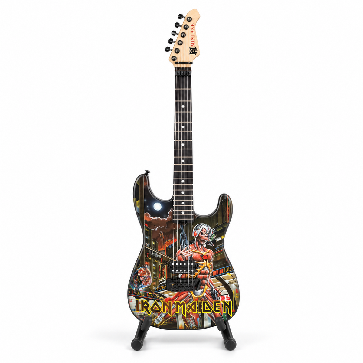 Iron Maiden Somewhere in Time Mini Axe — full studio product view