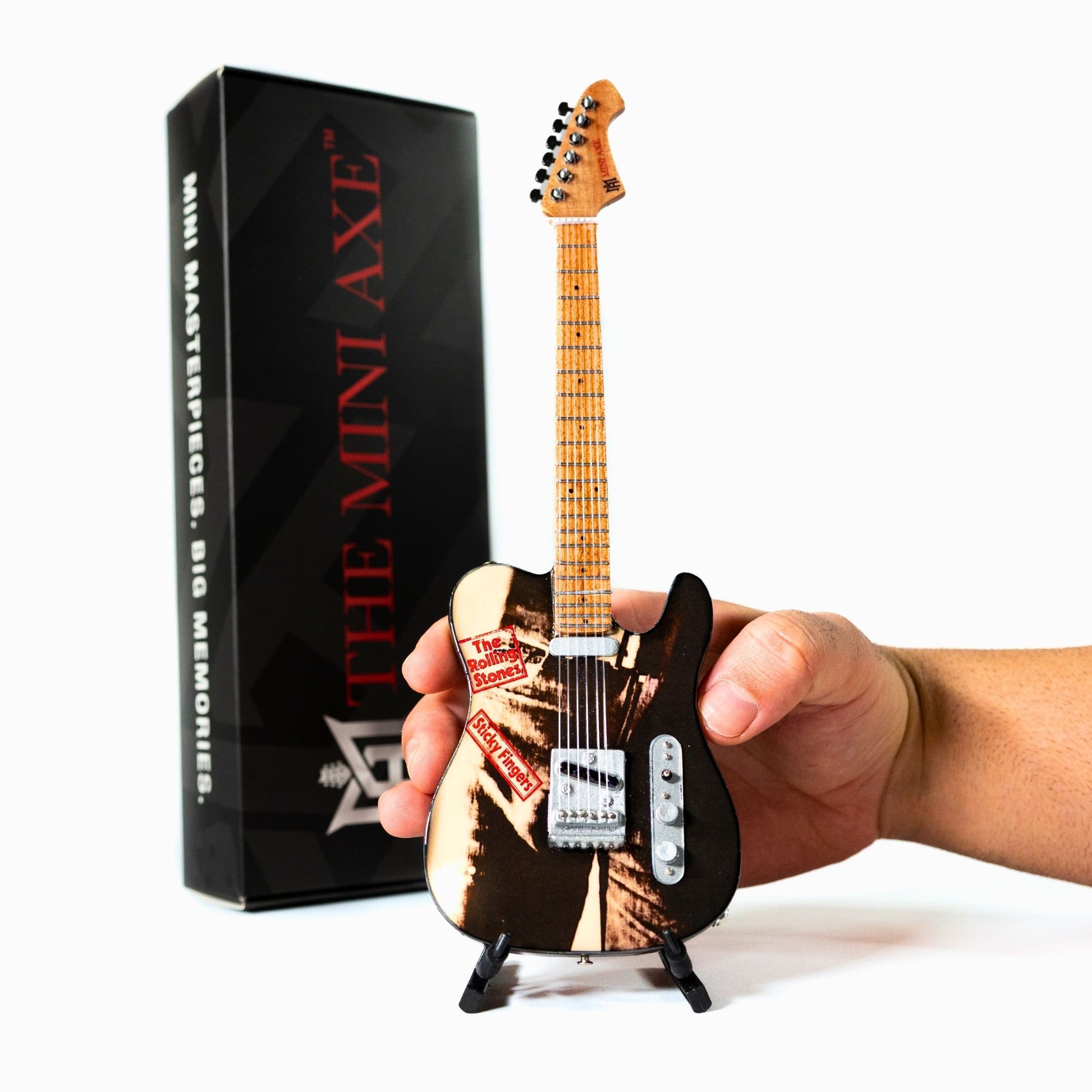 The Rolling Stones "Sticky Fingers" Miniature Guitar